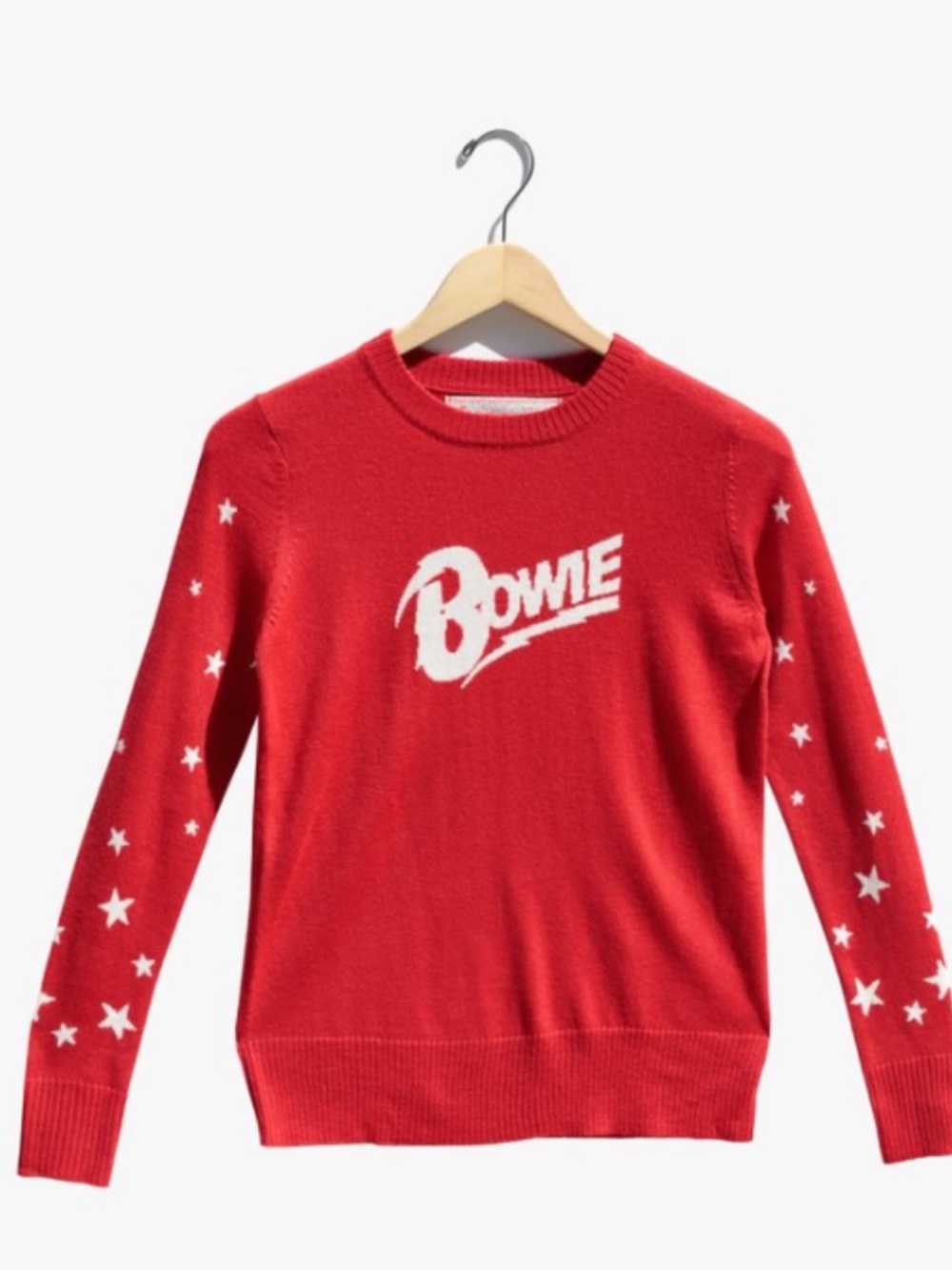 Stoned Immaculate David Bowie Red Lets Dance Sweater